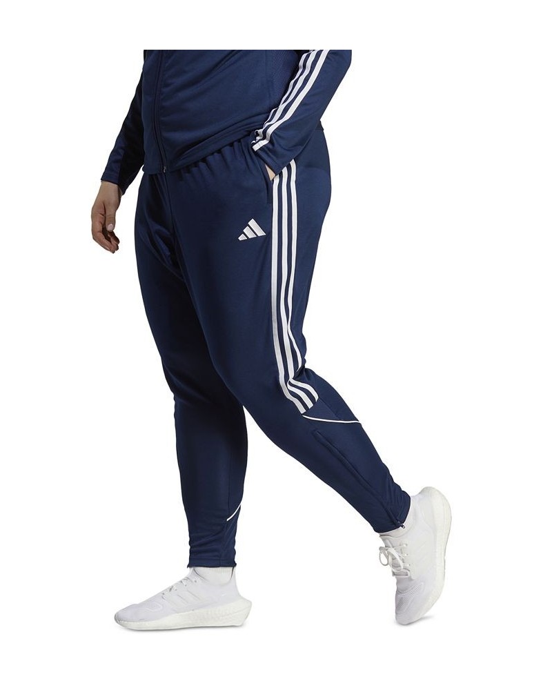 Plus Size Tiro 23 League 3-Stripes Track Pants Blue $27.60 Pants