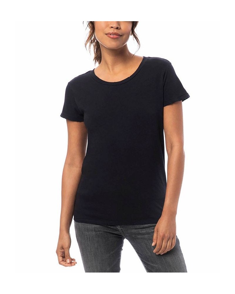 Alternative Apparel Distressed Vintage-Inspired Women's Tee Black $21.60 Tops