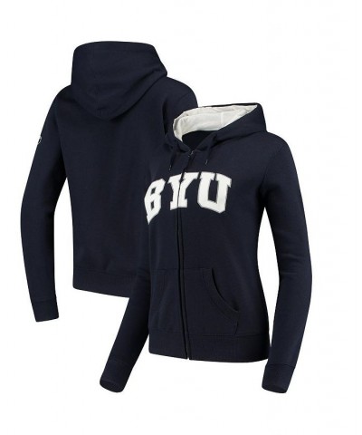 Women's Stadium Athletic Navy BYU Cougars Arched Name Full-Zip Hoodie Navy $29.90 Sweatshirts