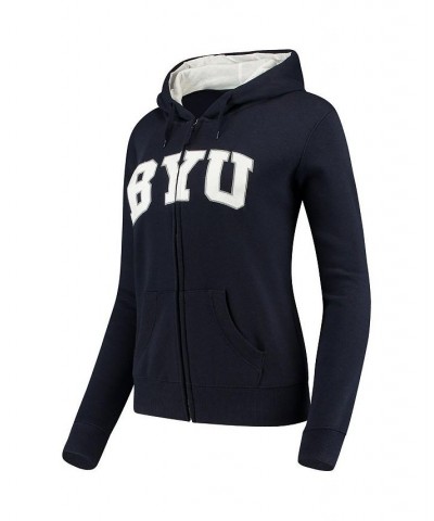 Women's Stadium Athletic Navy BYU Cougars Arched Name Full-Zip Hoodie Navy $29.90 Sweatshirts