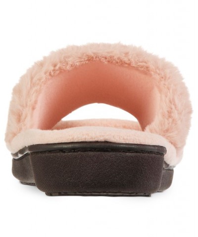 Women's Laurel Faux Fur Slide Slippers Pink $10.12 Shoes