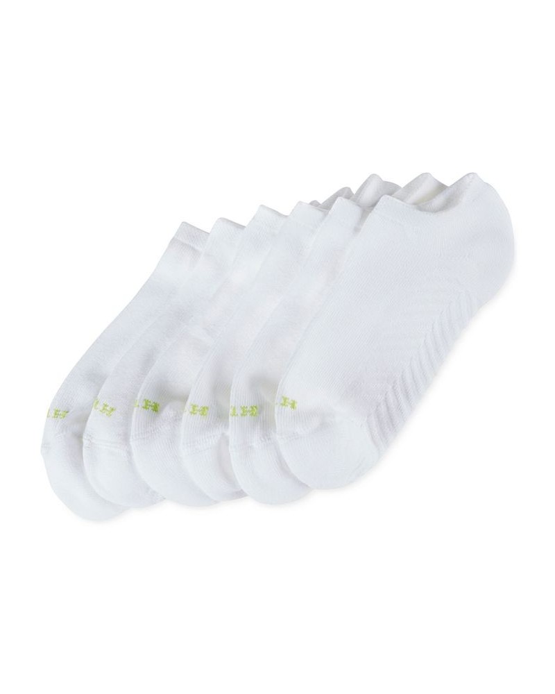 Women's Massaging No Show 6 Pack Socks White $13.44 Socks