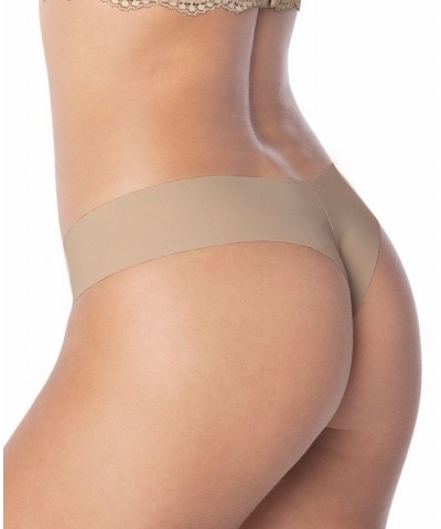 No Ride-Up Seamless Thong Panty Tan/Beige $12.42 Panty