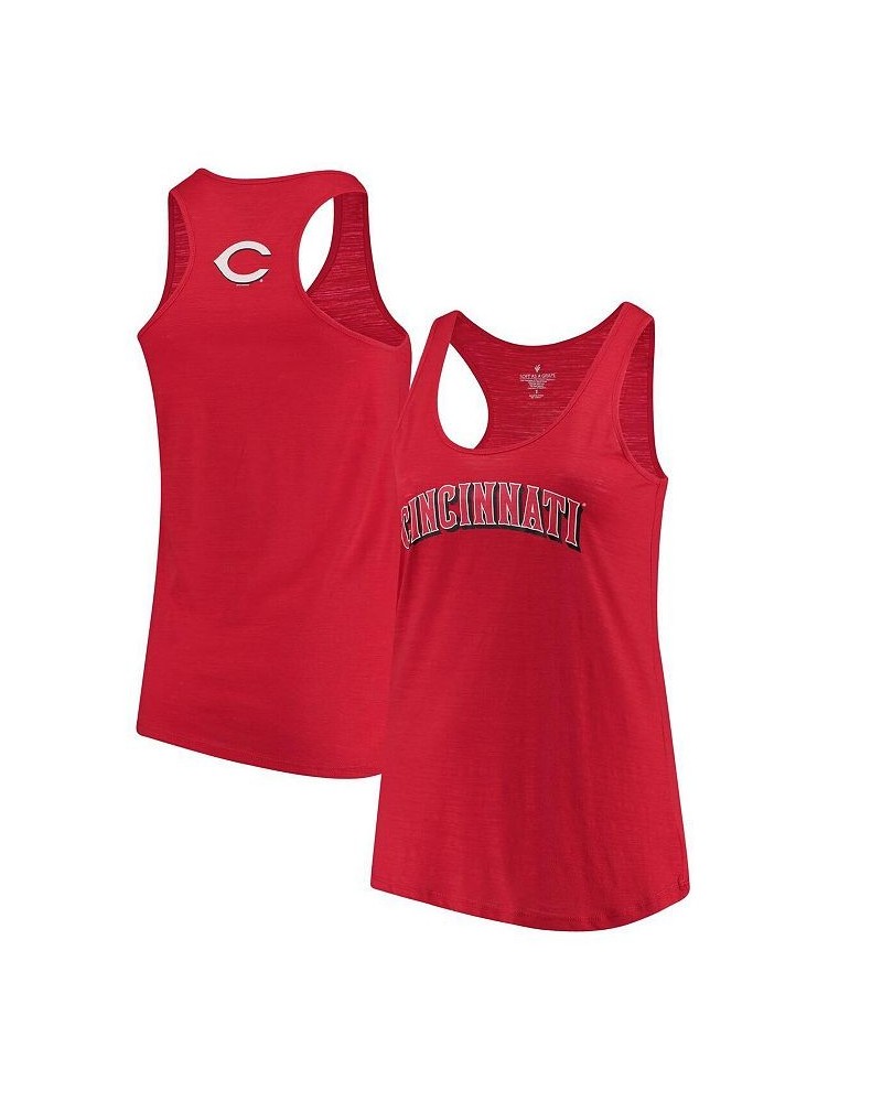 Women's Red Cincinnati Reds Plus Size Swing for the Fences Racerback Tank Top Red $24.36 Tops