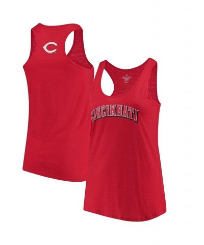 Women's Red Cincinnati Reds Plus Size Swing for the Fences Racerback Tank Top Red $24.36 Tops