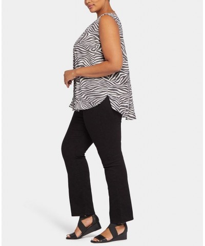 Plus Size Sleeveless Pintuck Blouse Metro Zebra $25.15 Tops