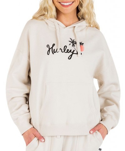 Juniors' Sunshine Coast Graphic Fleece Hoodie White Vintage $37.40 Tops