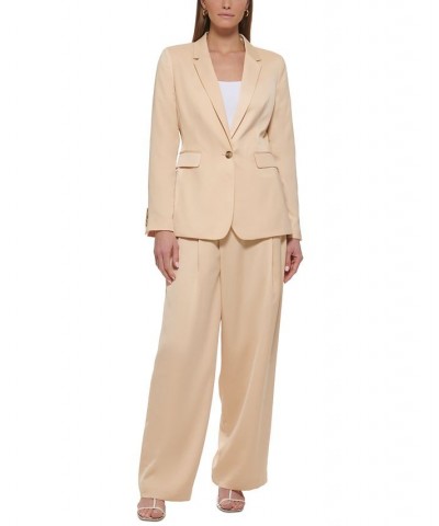 Petite One-Button Blazer Sand $50.04 Jackets