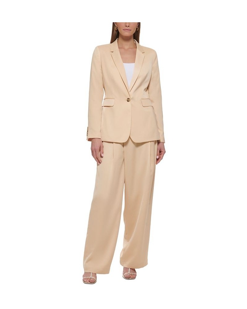 Petite One-Button Blazer Sand $50.04 Jackets