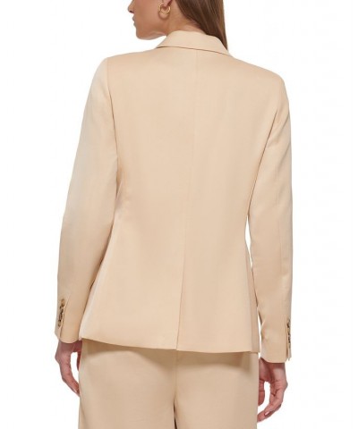 Petite One-Button Blazer Sand $50.04 Jackets