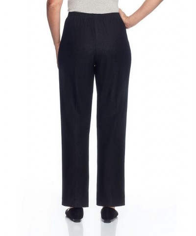 Plus Size Classics Pull-On Denim Straight Leg Short Length Pants Black $33.75 Pants