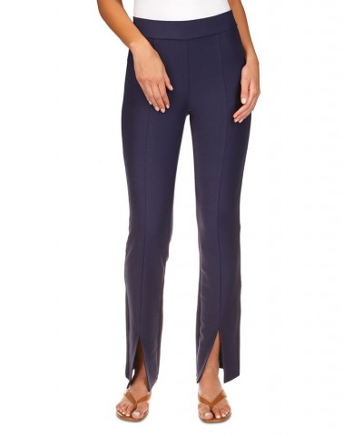 Women's Seamed Split-Hem Leggings Midnight Blue $37.84 Pants