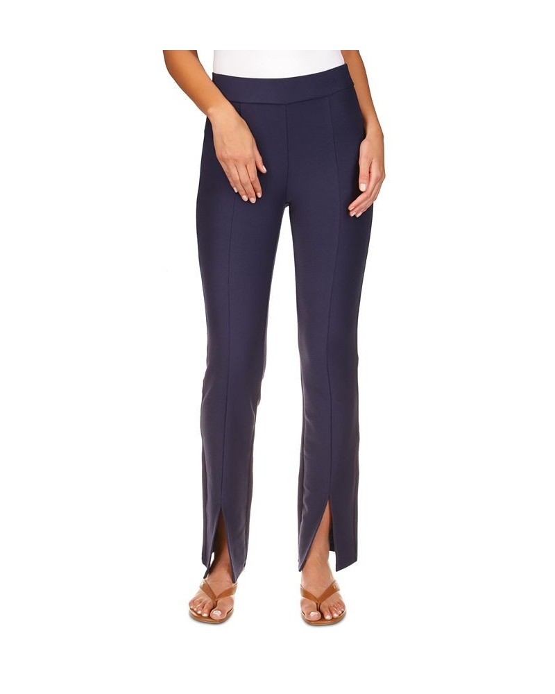 Women's Seamed Split-Hem Leggings Midnight Blue $37.84 Pants