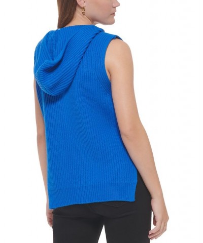 Women's Ribbed Sleeveless Top Blue $31.74 Sweaters