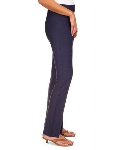 Women's Seamed Split-Hem Leggings Midnight Blue $37.84 Pants