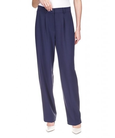 Petite Ponte-Knit Suiting Pants Midnight Blue $62.90 Pants