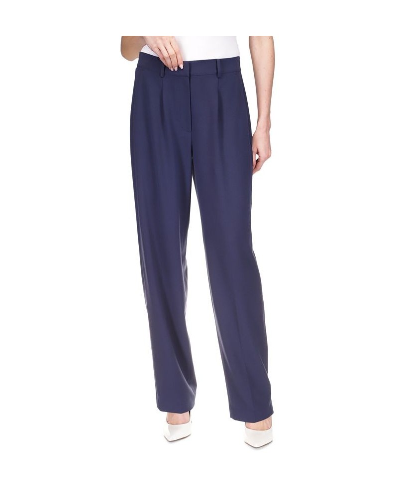 Petite Ponte-Knit Suiting Pants Midnight Blue $62.90 Pants