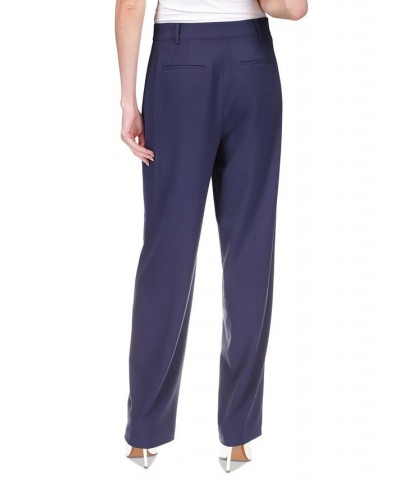 Petite Ponte-Knit Suiting Pants Midnight Blue $62.90 Pants