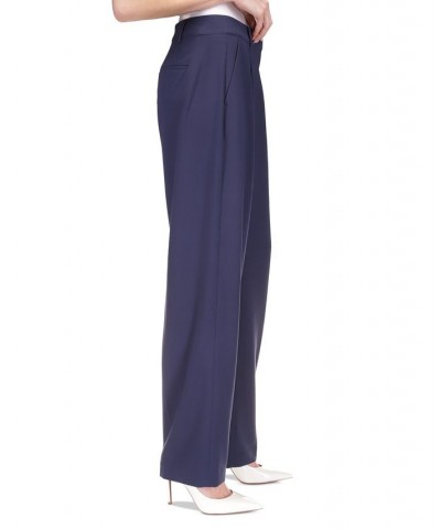 Petite Ponte-Knit Suiting Pants Midnight Blue $62.90 Pants