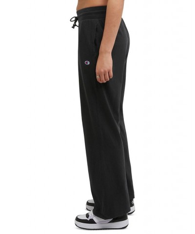 Women's Wide-Leg Drawstring T-Shirt Pants Black $14.50 Pants