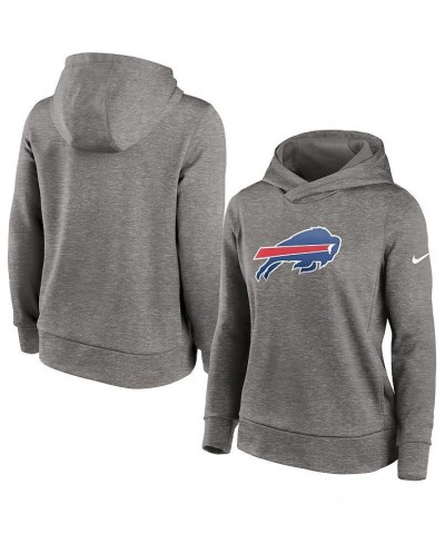 Women's Heathered Charcoal Buffalo Bills Performance Pullover Hoodie Gray $49.49 Sweatshirts