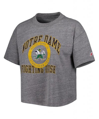 Women's Heather Gray Notre Dame Fighting Irish Intramural Midi Seal Tri-Blend T-shirt Heather Gray $19.35 Tops