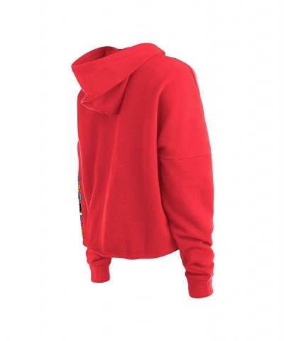 Women's Red St. Louis Cardinals Fashion High Hip Pullover Hoodie Red $41.59 Sweatshirts