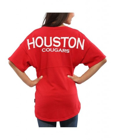 Women's Red Houston Cougars Oversized Spirit Jersey Red $28.70 Jersey