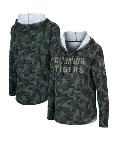 Women's Camo Clemson Tigers OHT Military-Inspired Appreciation Hoodie Long Sleeve T-shirt Camo $25.64 Tops