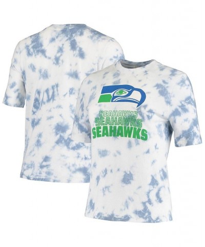 Women's Royal Seattle Seahawks Team Spirit Tie-Dye T-shirt Royal $27.49 Tops